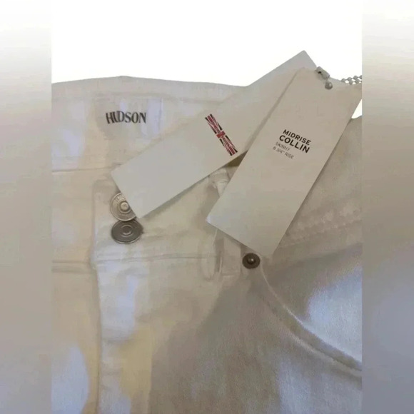 Hudson Midrise Collin Skinny White Jeans BNWT Size 26 - Picture 10 of 12